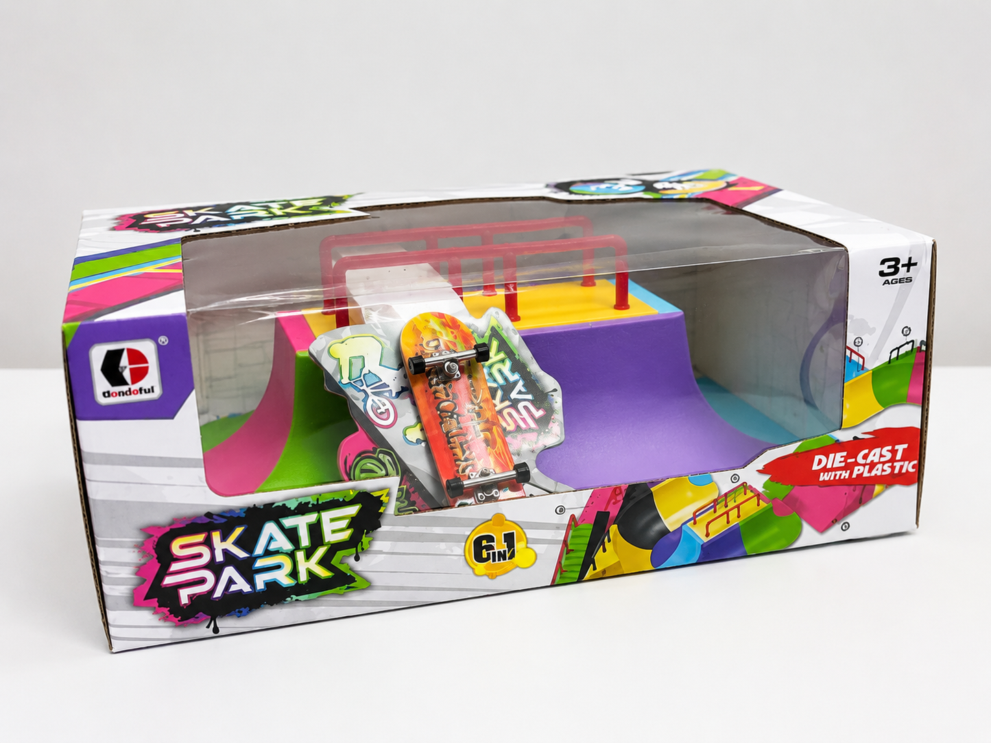 Juego Pista Rampa Con Skate Para Dedos Skatepark Modelo D