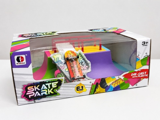 Juego Pista Rampa Con Skate Para Dedos Skatepark Modelo D
