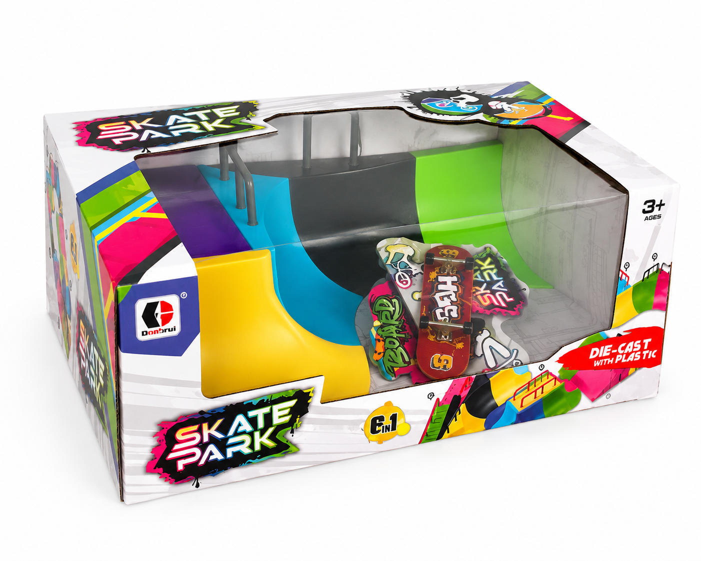 Juego Pista Rampa Con Skate Para Dedos Skatepark Modelo C