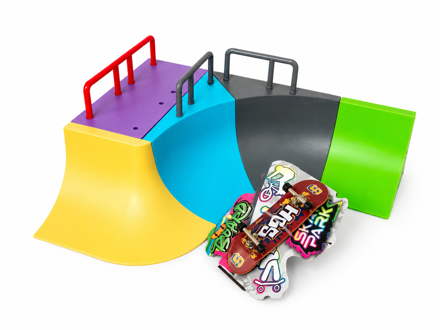 Juego Pista Rampa Con Skate Para Dedos Skatepark Modelo C