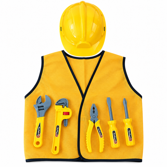 Disfraz Infantil De Constructor Casco+herramientas