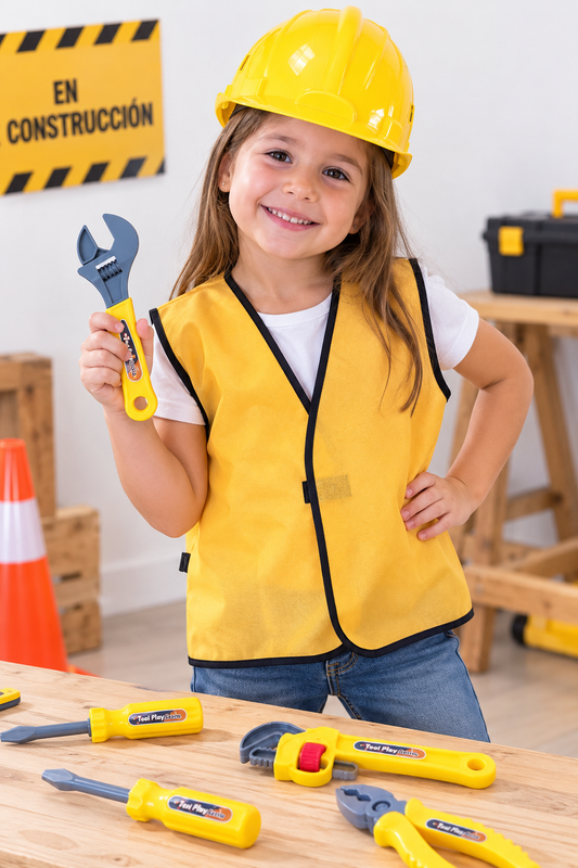 Disfraz Infantil De Constructor Casco+herramientas