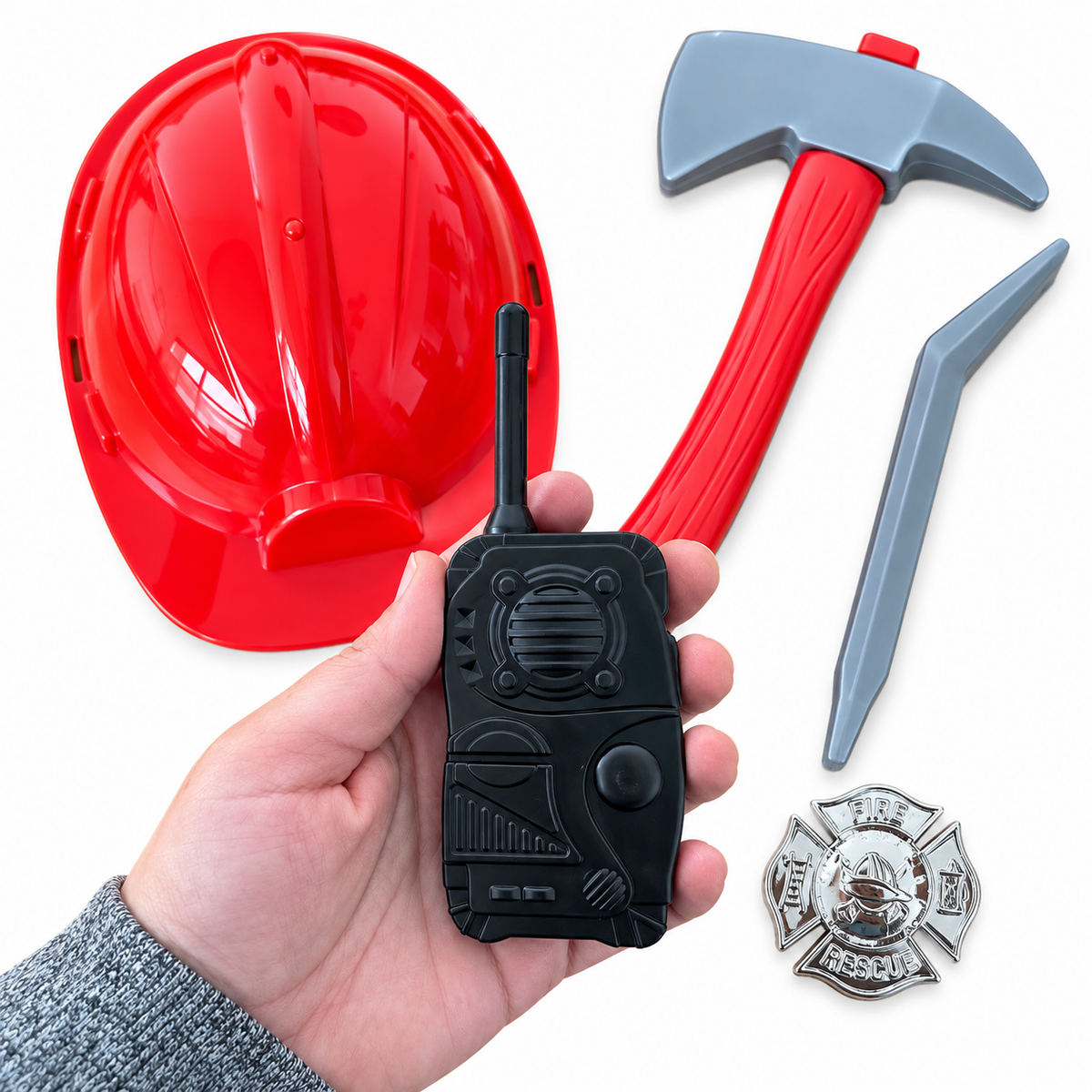 Disfraz Infantil De Bombero Con Casco Y Accesorios