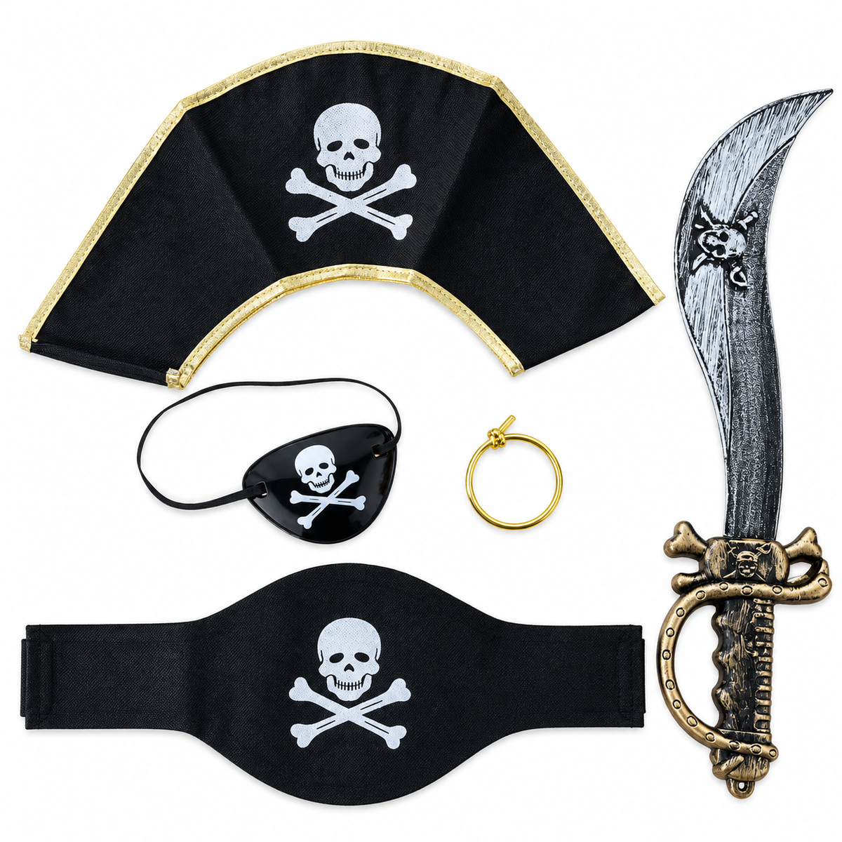 Disfraz Infantil De Pirata Con Accesorios 6 Piezas