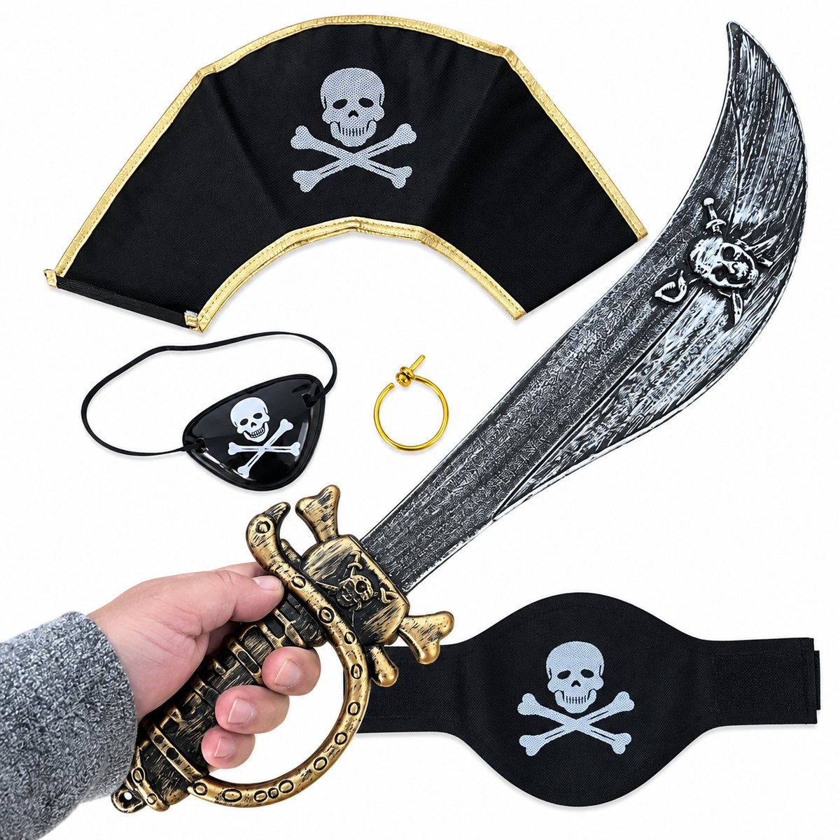 Disfraz Infantil De Pirata Con Accesorios 6 Piezas