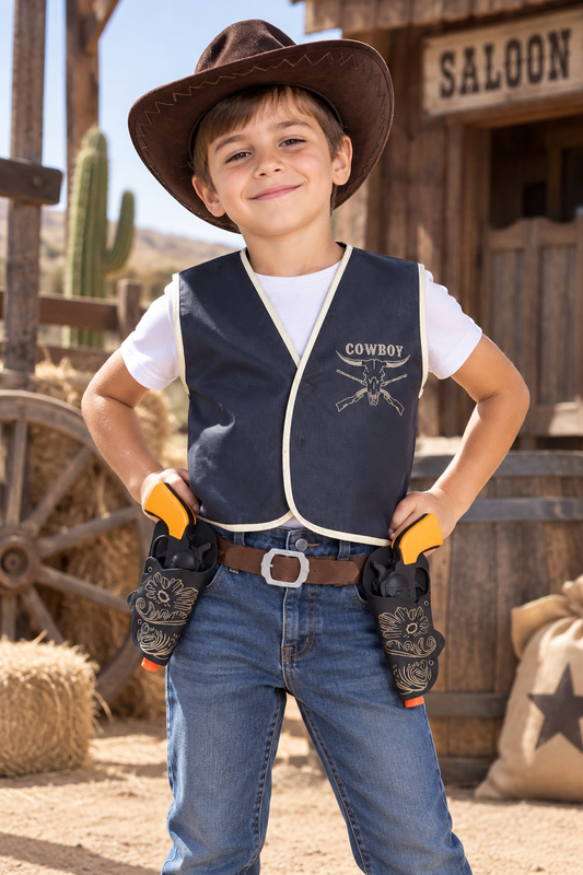 Disfraz Infantil Cowboy Vaquero Chaleco y Accesorios