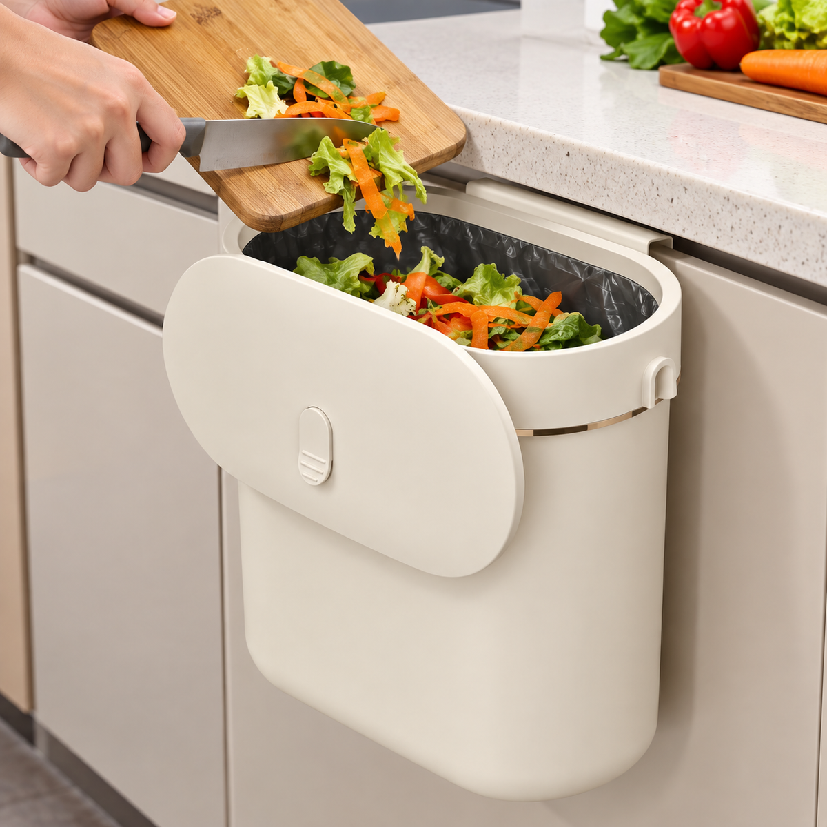 Cesto Cubo De Basura Colgante Para Cocina