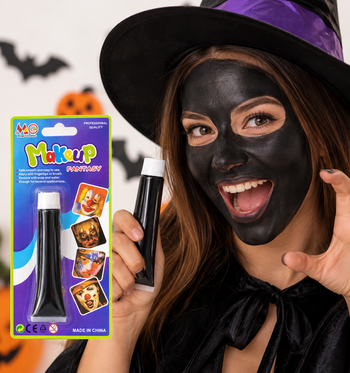 Pintura Facial Y Corporal Negra 28gr