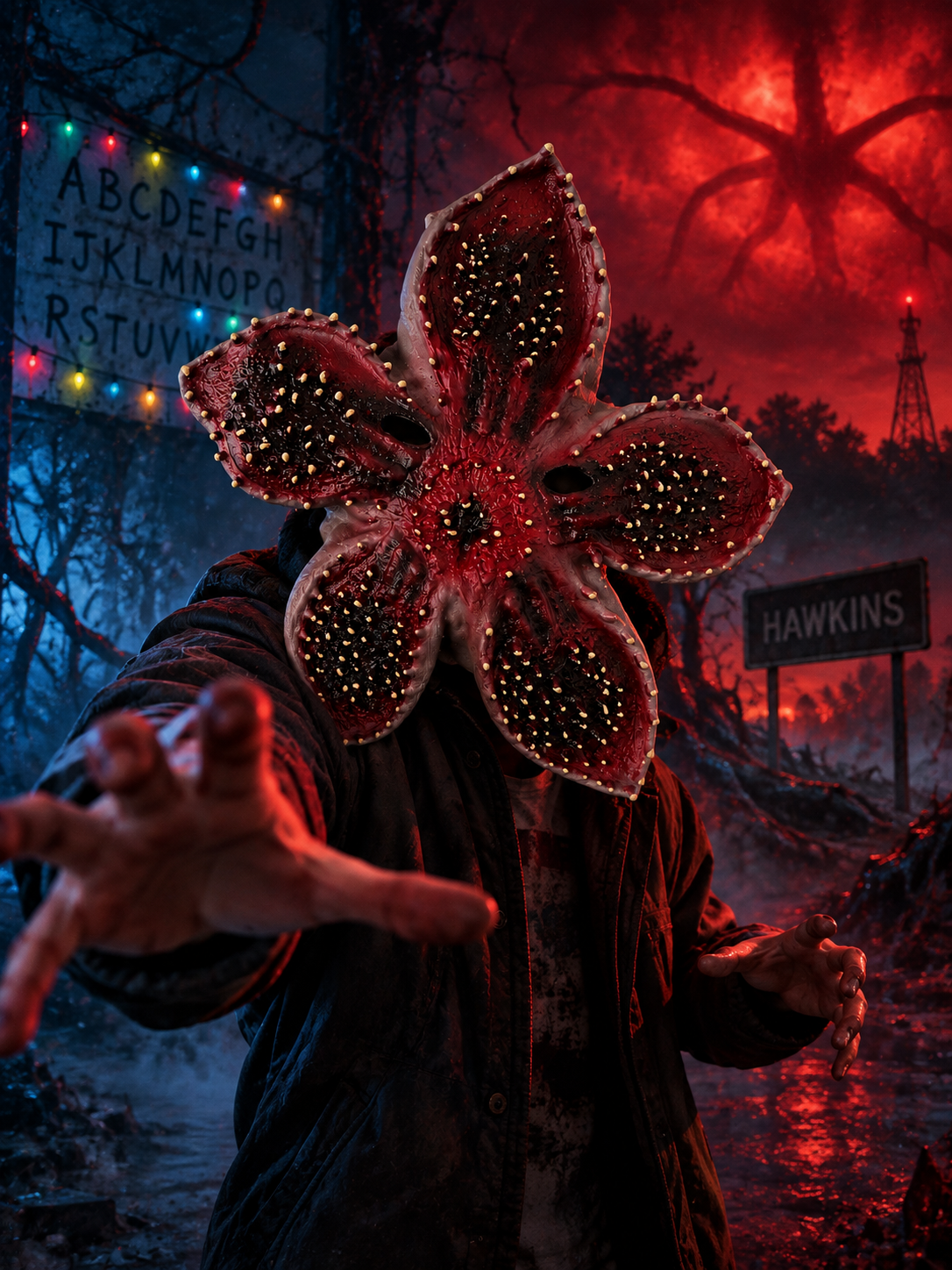 Mascara Demogorgon Stranger Things Látex Halloween