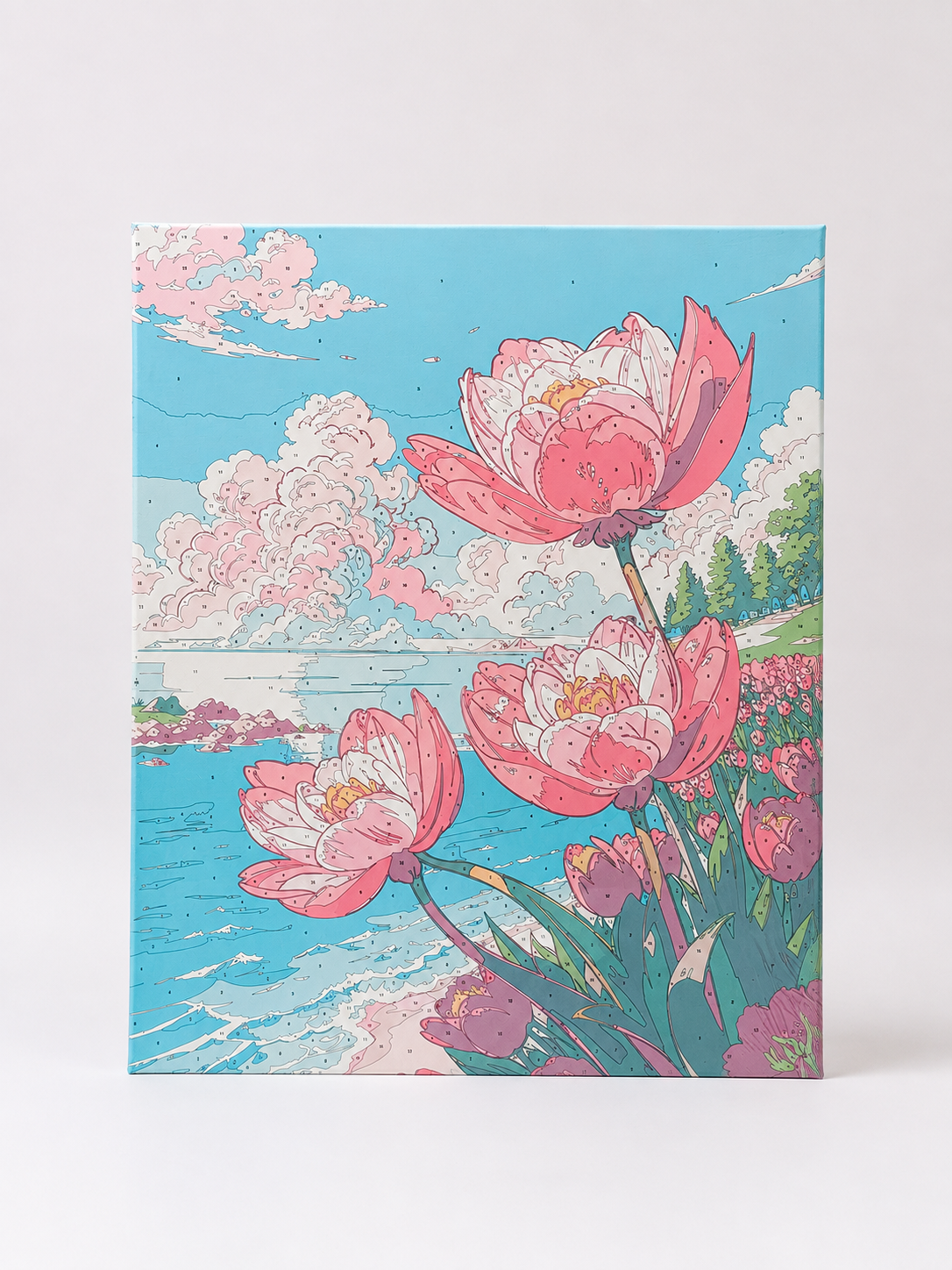 Pintura por numeros con bastidor cuadro 50x40
