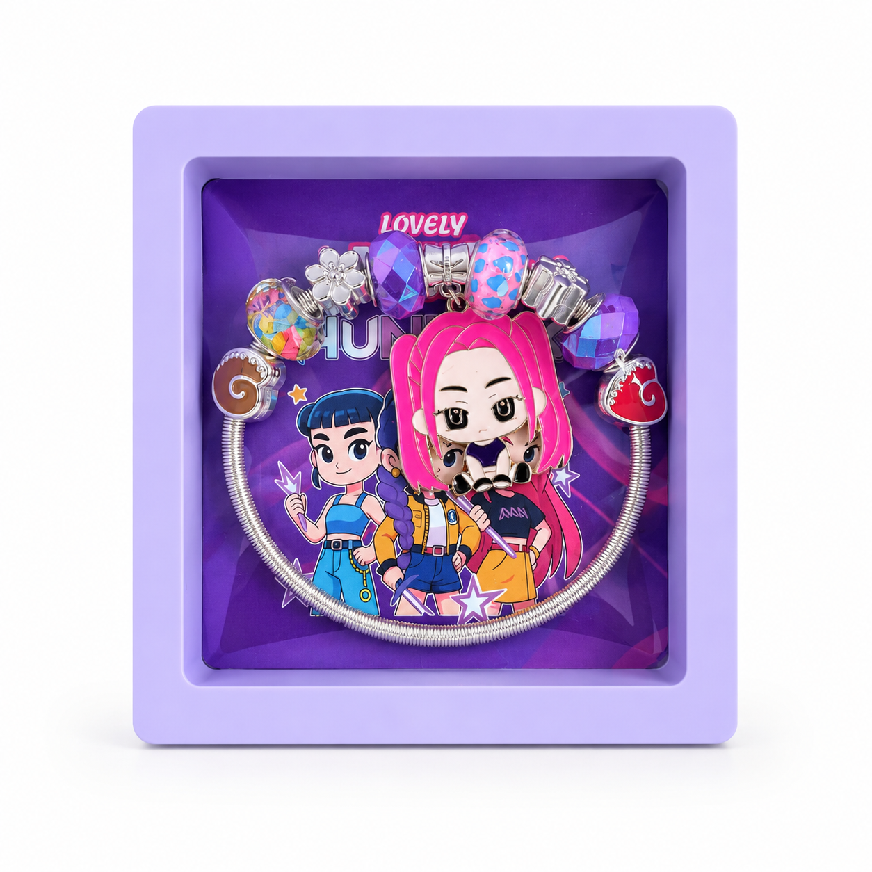 Pulsera Guerrera Kpop Con Dijes Infantil Pack X3