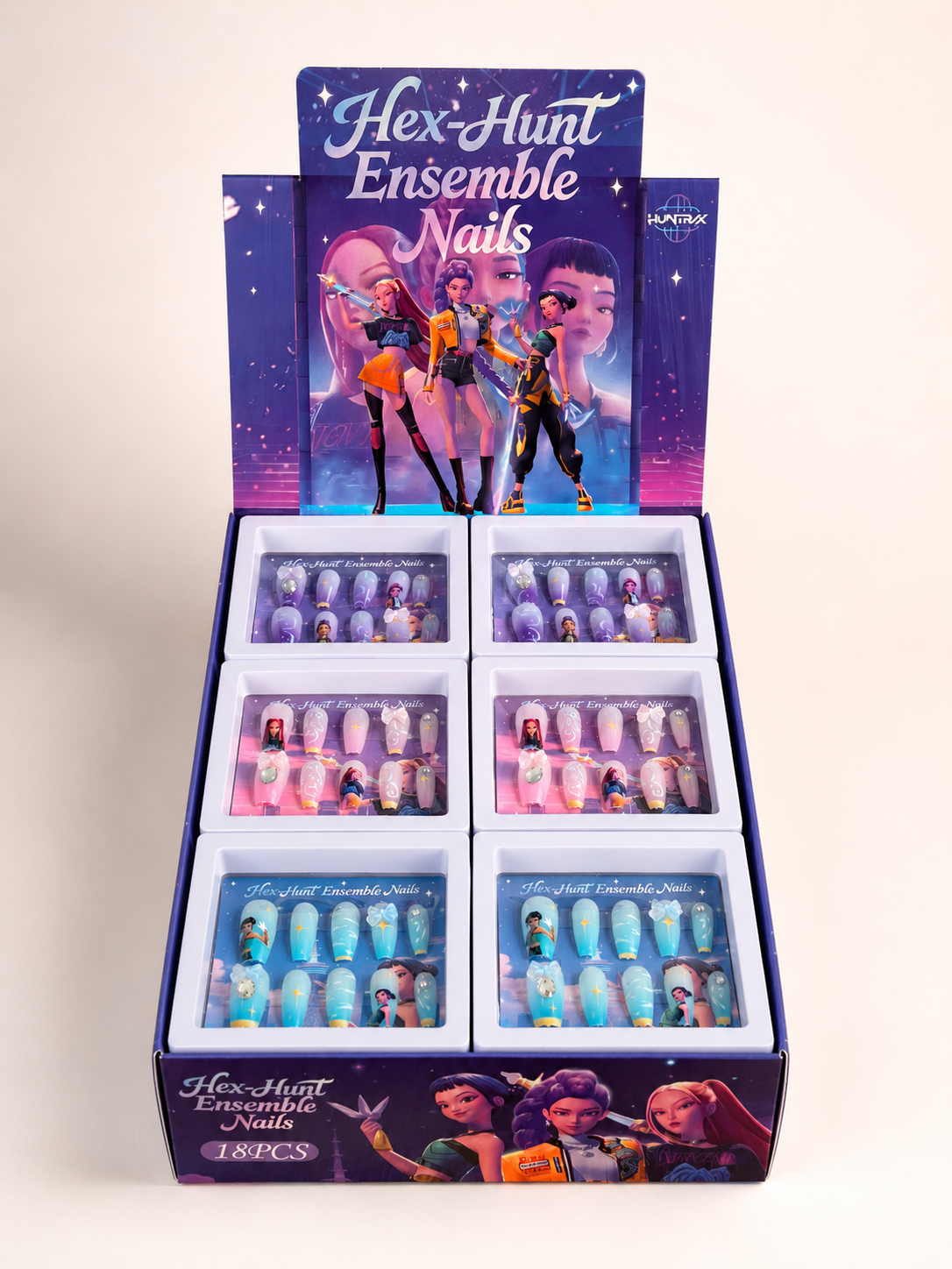 Uñas Postizas Infantiles Guerreras Kpop Pack X3