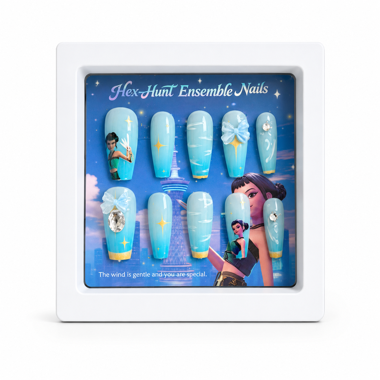 Uñas Postizas Infantiles Guerreras Kpop Pack X3