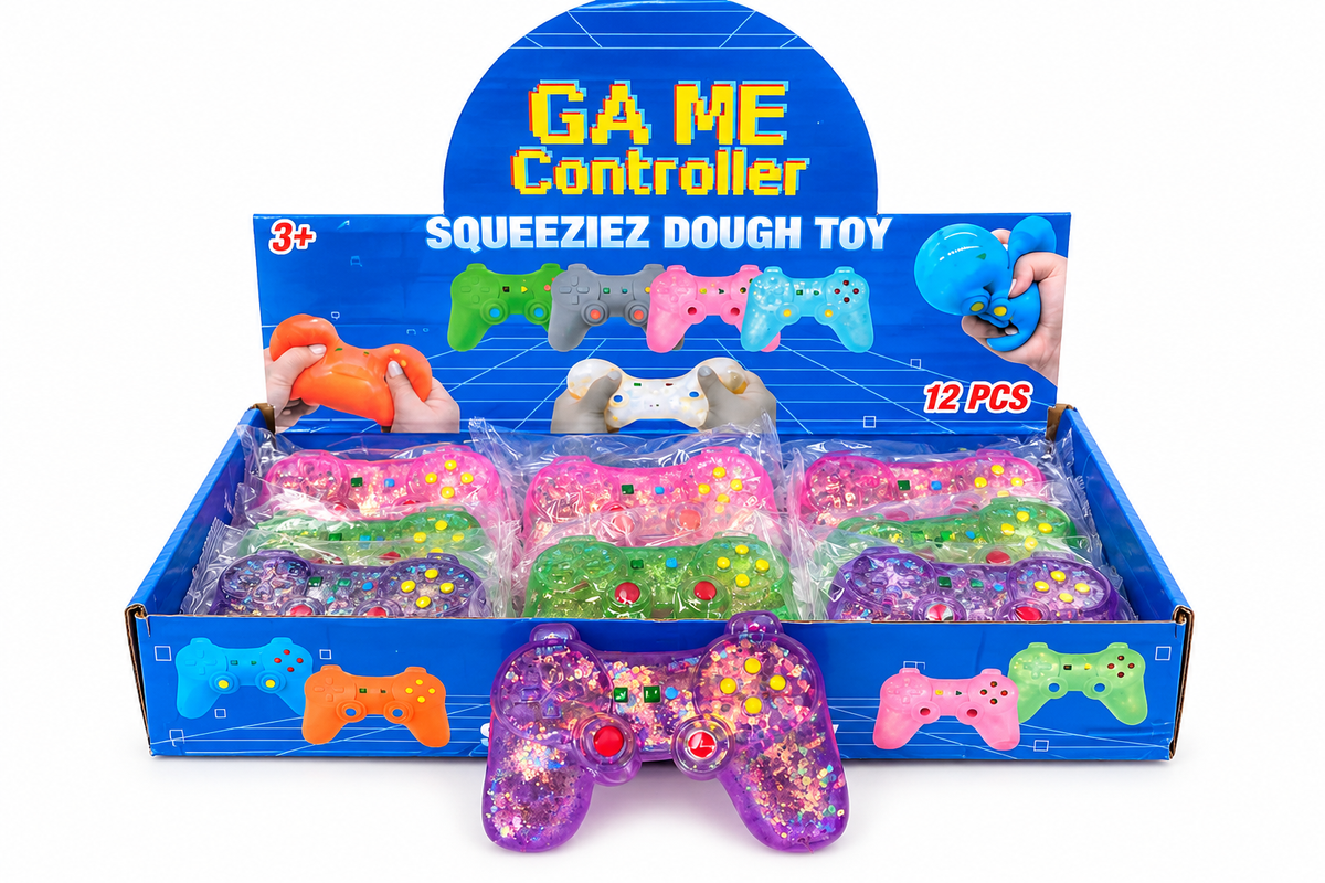 Juguete Antiestrés Control Joystick Con Glitter 11cm