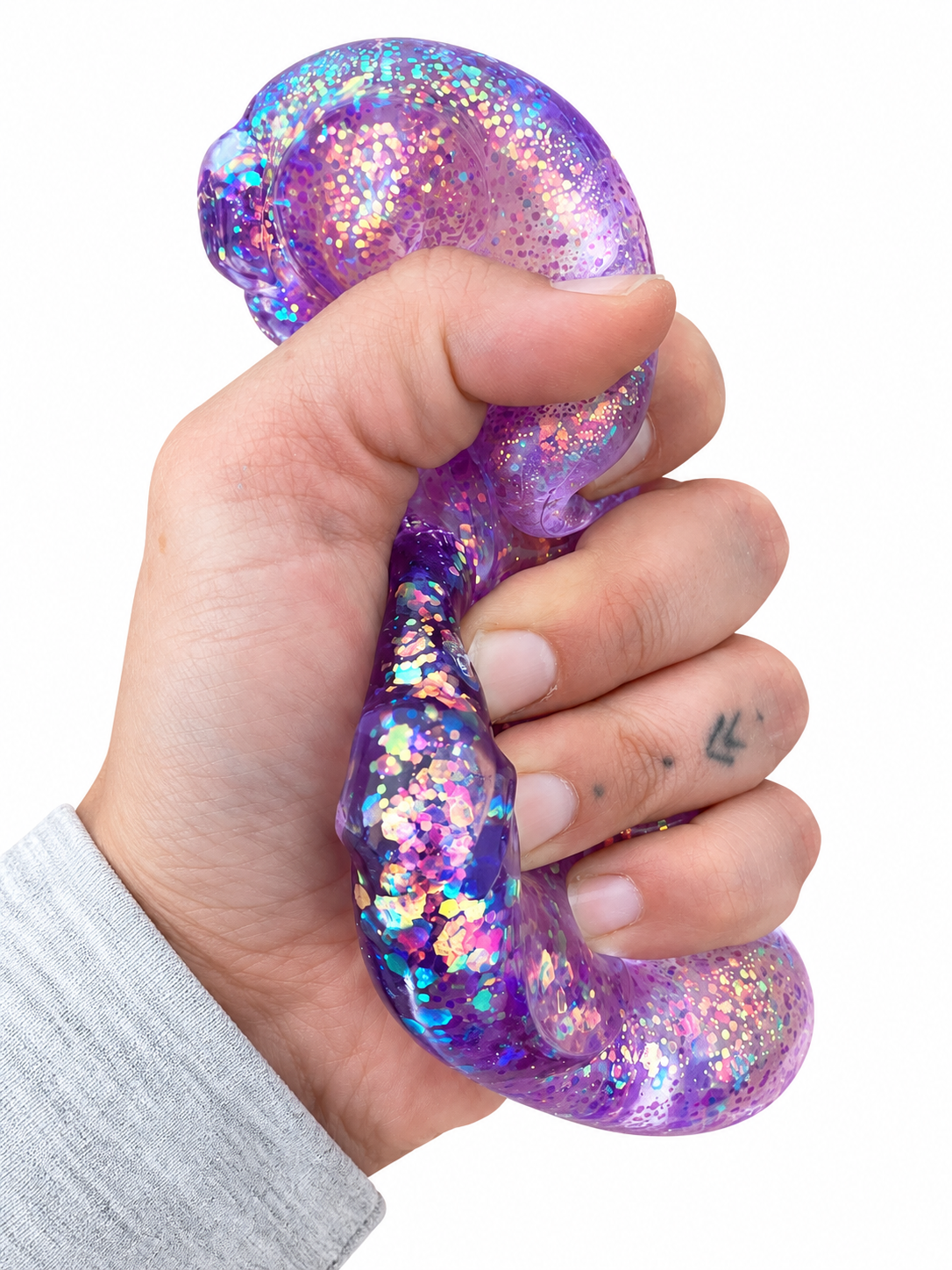 Juguete Antiestrés Control Joystick Con Glitter 11cm