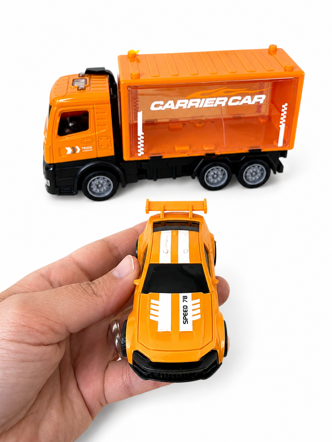 Camion A Friccion Con Auto 18cm