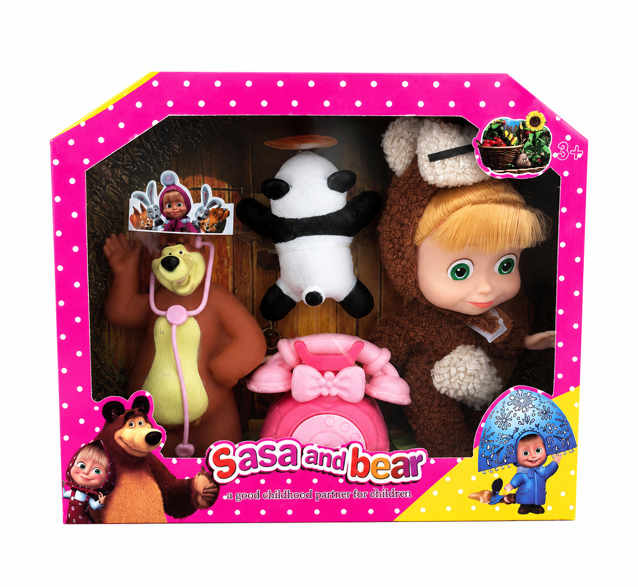 Muñeca Masha Y El Oso + Accesorios