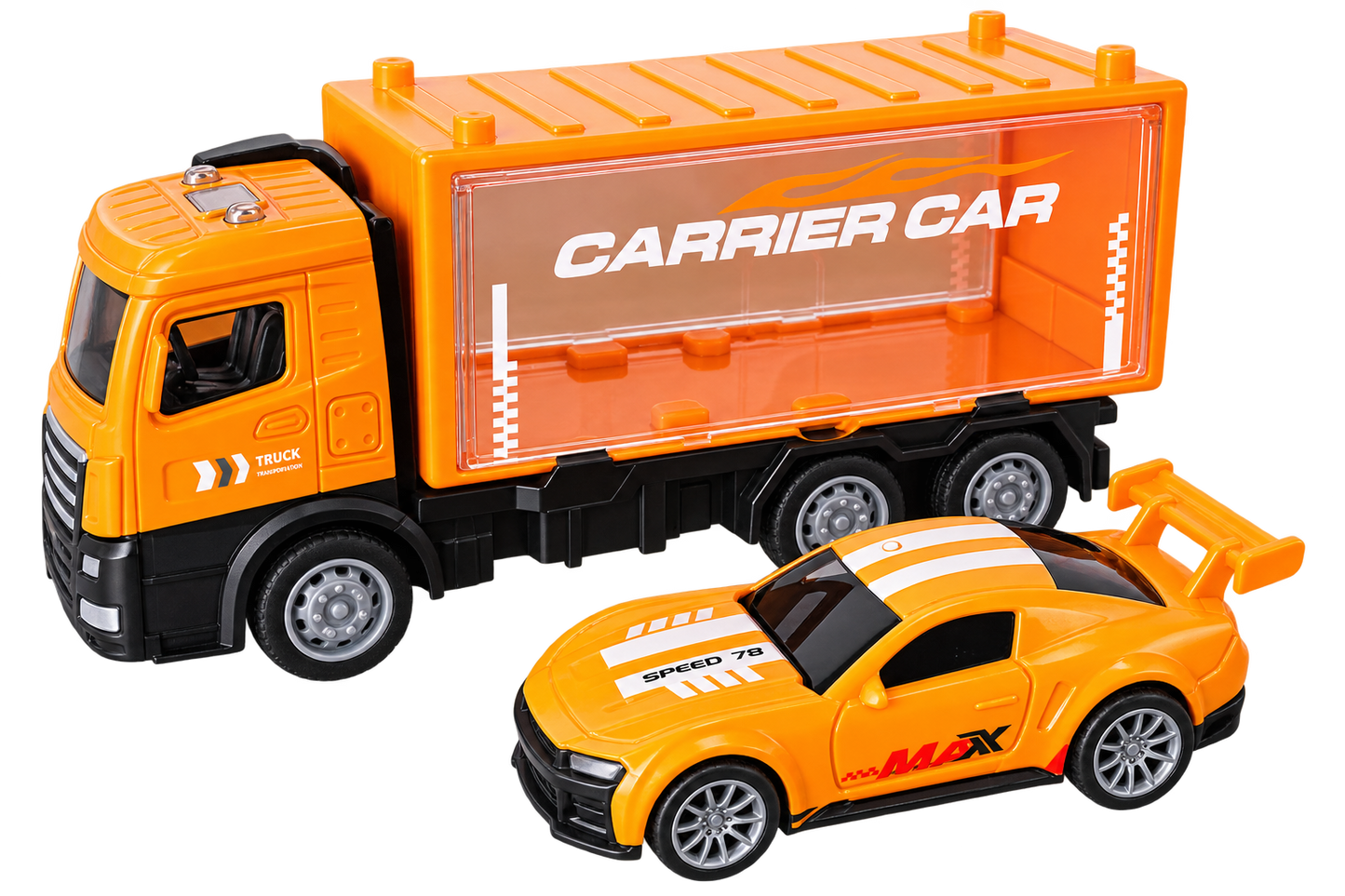 Camion A Friccion Con Auto 18cm