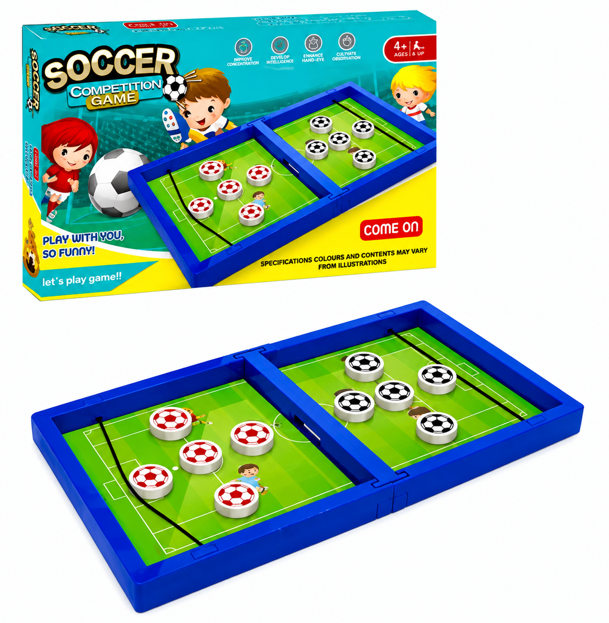 Juego De Mesa Futbol Con Fichas Portatil