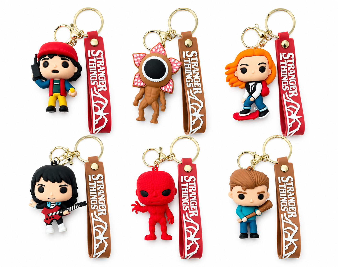 Llavero Stranger Things Con Correa Y Gancho