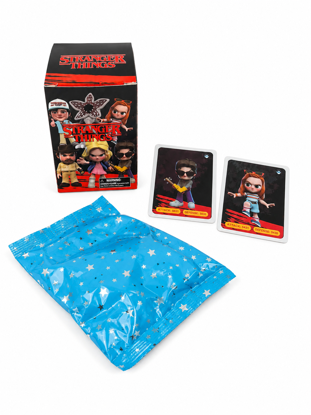 Figura Muñeco Sorpresa Stranger Things+2 Cartas