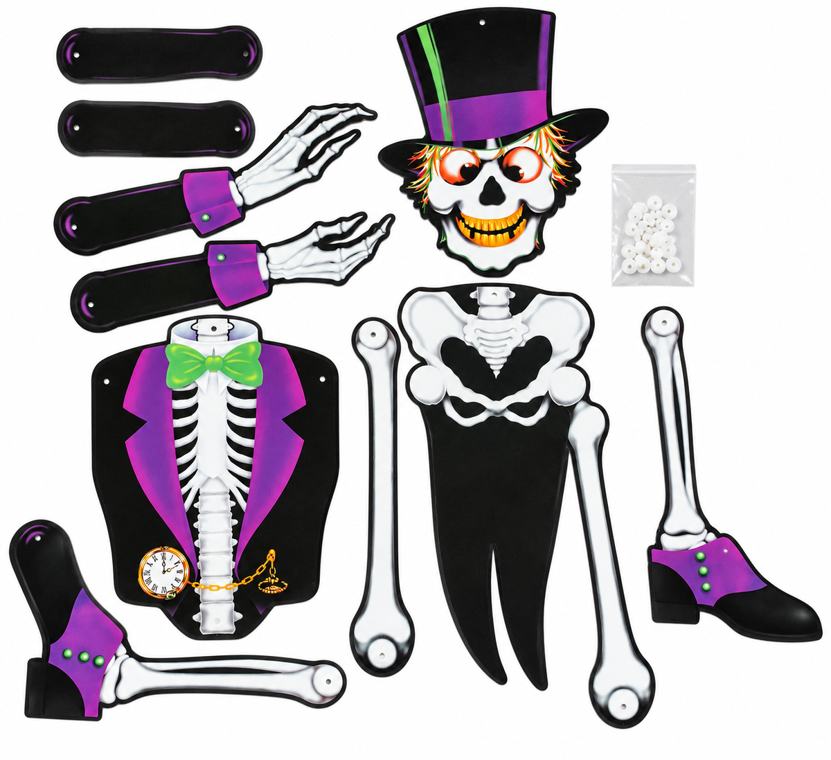 Banner Esqueleto Articulado 150cm Deco Halloween
