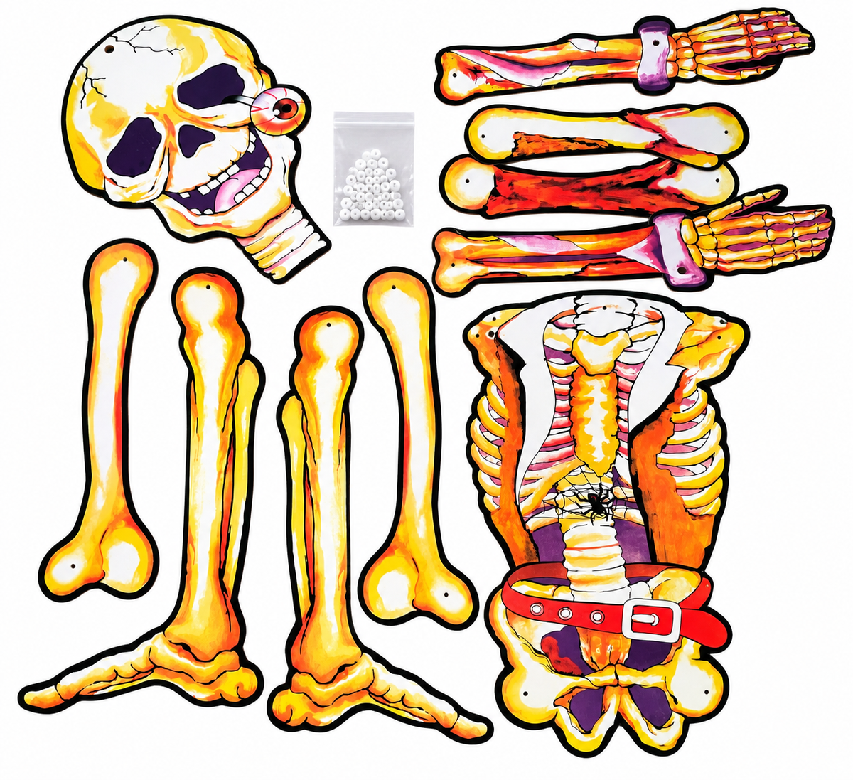 Banner Esqueleto Articulado 150cm Deco Halloween