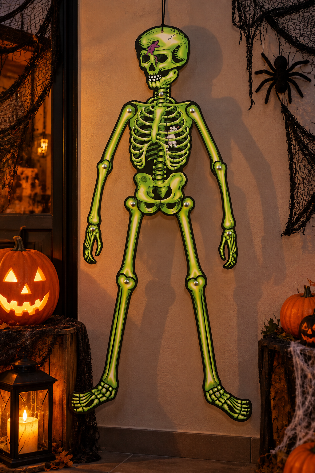 Banner Esqueleto Articulado 150cm Deco Halloween