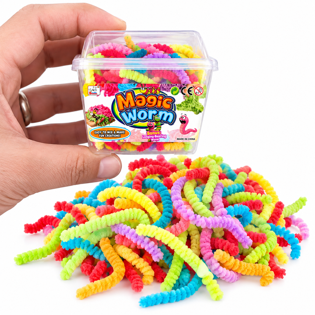 Magic Worm Juguete Antiestres Sensorial Gusanos magicos elasticos
