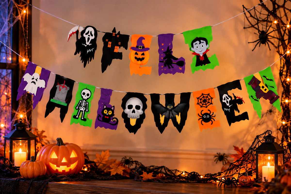 Guirnalda Feliz Halloween Decoración Fiesta