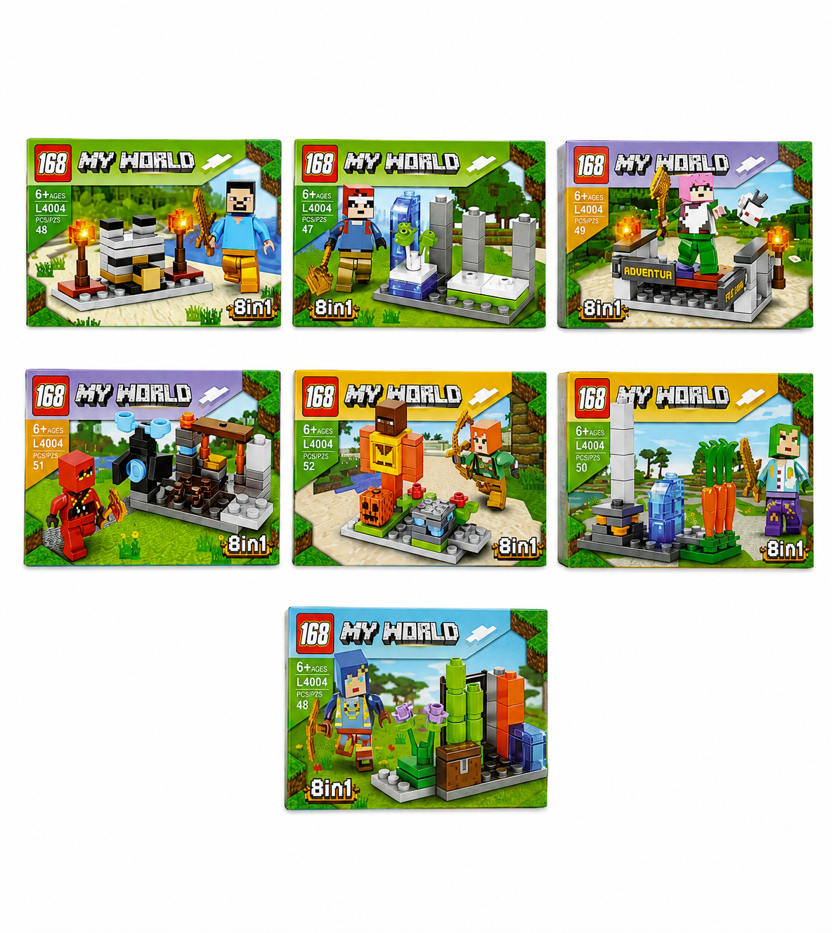 Bloques Para Armar Personajes Minecraft Varios Modelos