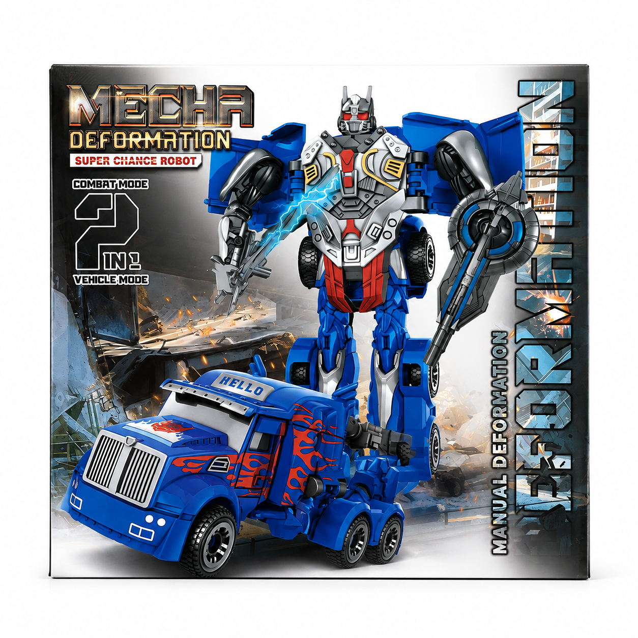 Transformer Auto/camión 2 En 1 Con Accesorios