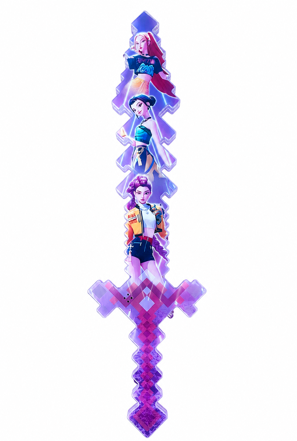 Espada Luminosa 50cm Guerreras Kpop Con Sonido