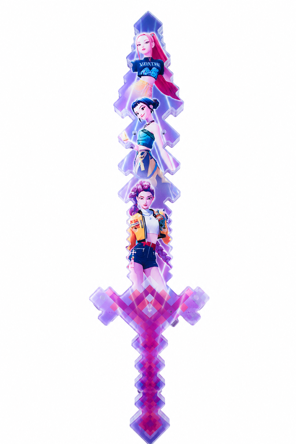 Espada Luminosa 50cm Guerreras Kpop Con Sonido