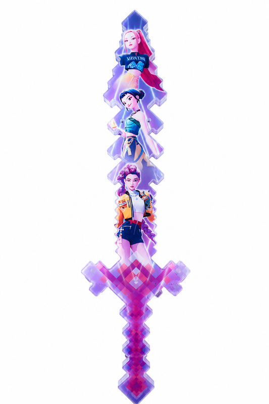 Espada Luminosa 50cm Guerreras Kpop Con Sonido