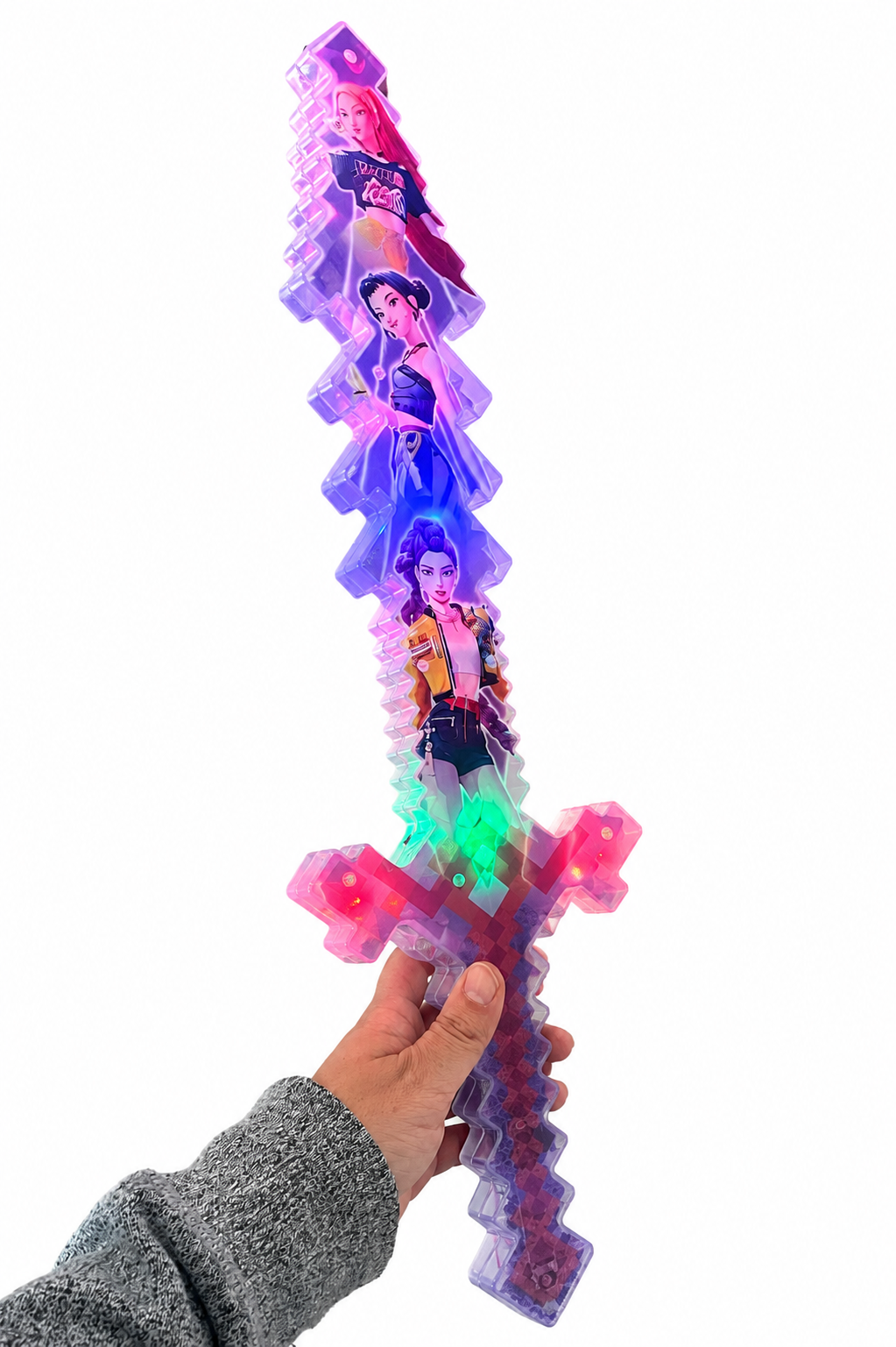 Espada Luminosa 50cm Guerreras Kpop Con Sonido