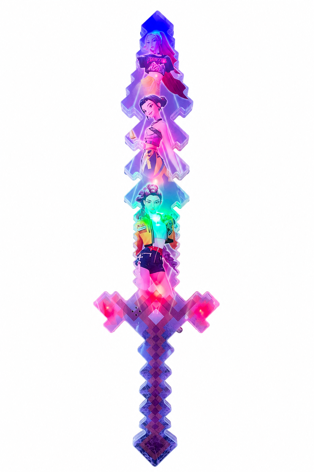 Espada Luminosa 50cm Guerreras Kpop Con Sonido