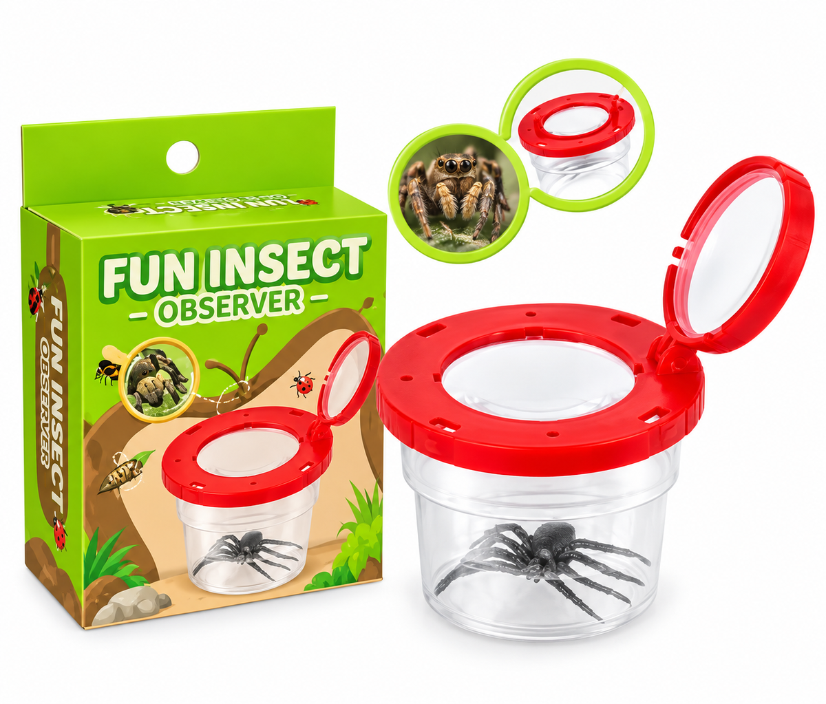 Juego Observador De Insectos Con Lupa Para Niños