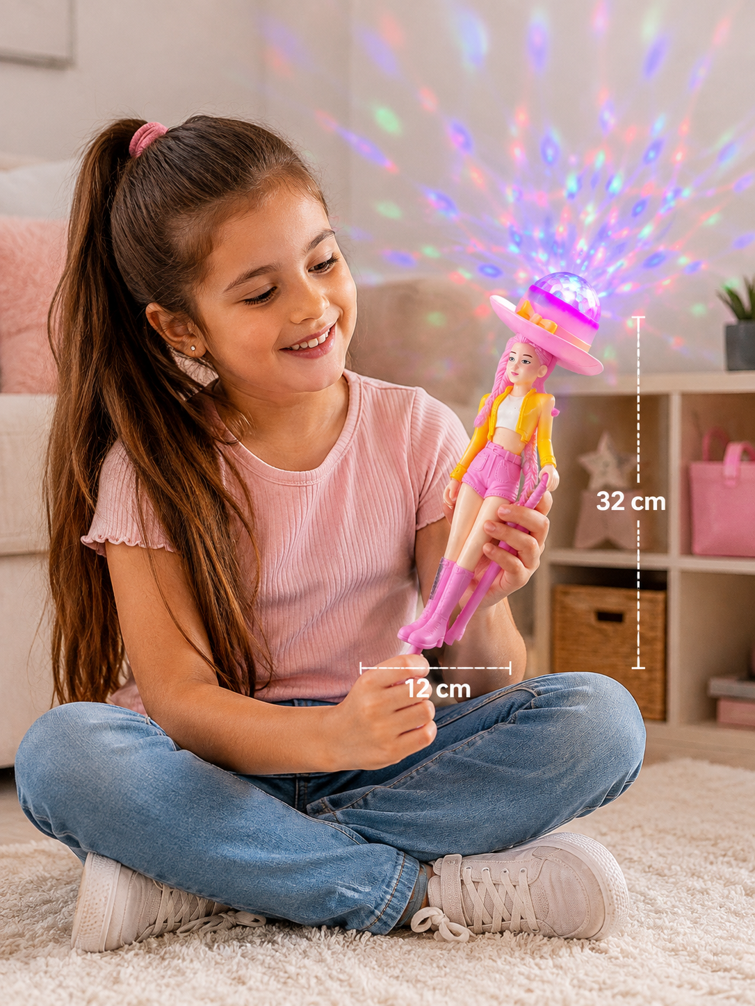 Muñeca Guerrera Kpop Varita Mágica Con Luz Y Sonido