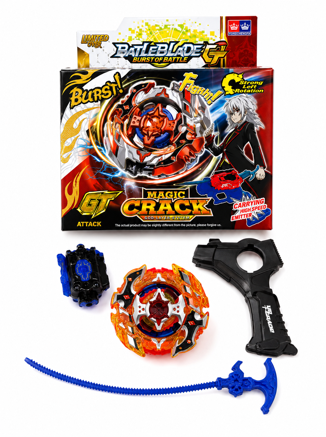 Beyblade Burst Gt Magic Crack Trompo Con Lanzador