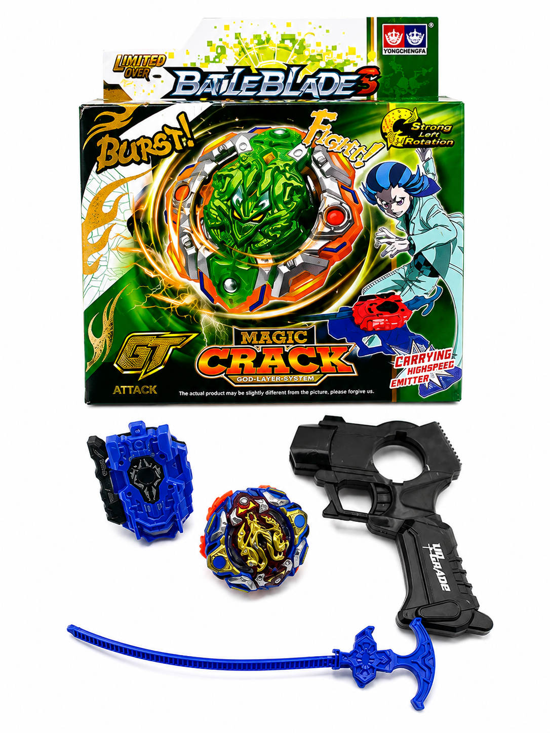 Beyblade Burst Gt Magic Crack Trompo Con Lanzador