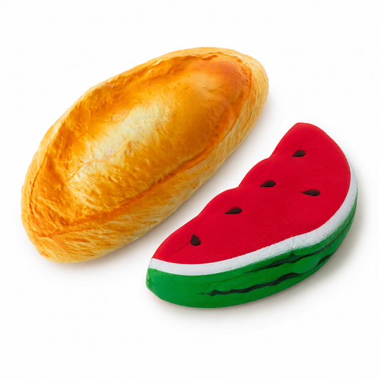 Set X2 Squishys Pan Y Sandia Slow Rising Antiestres
