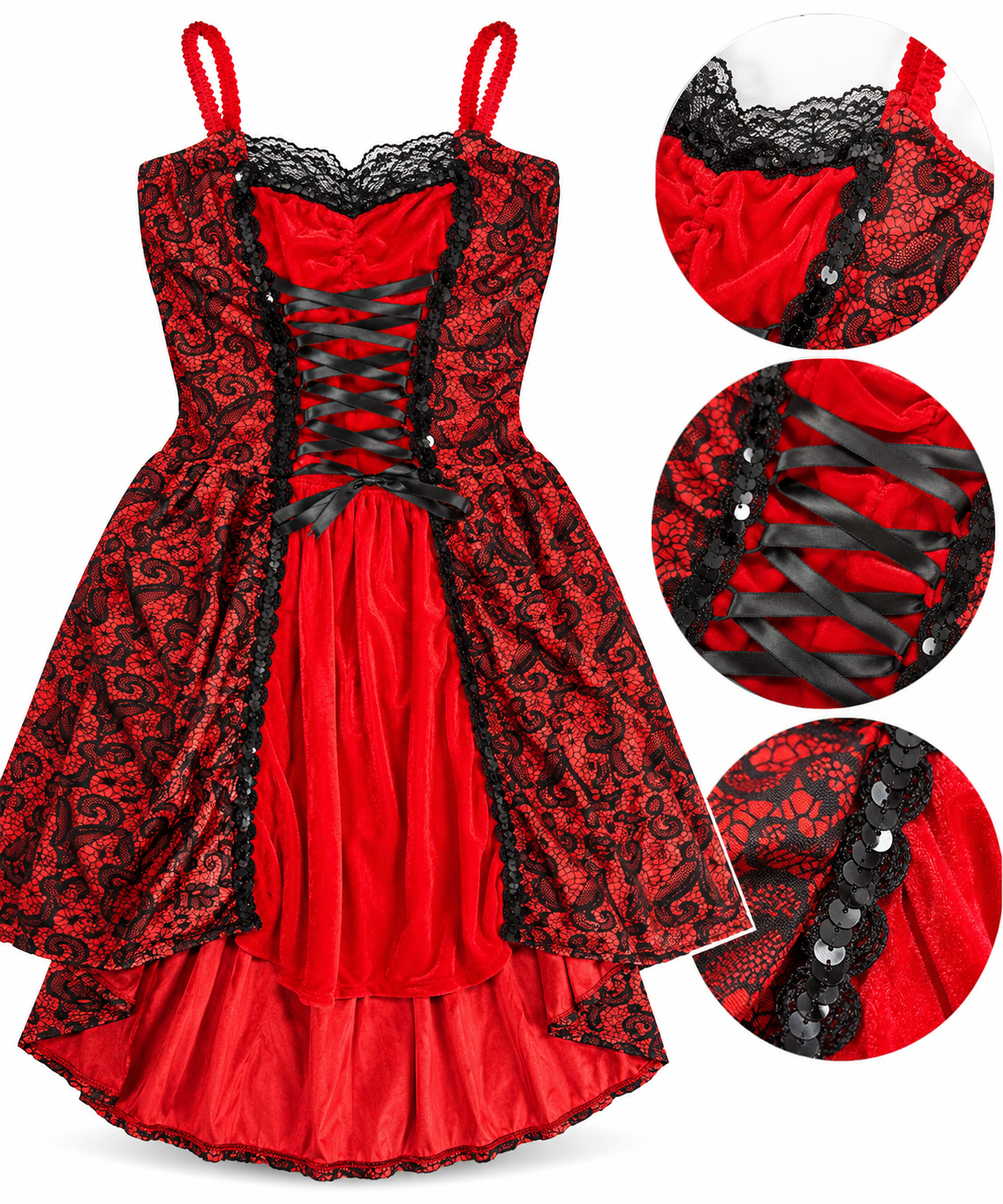 Disfraz caperucita roja adulto vestido y capa cosplay