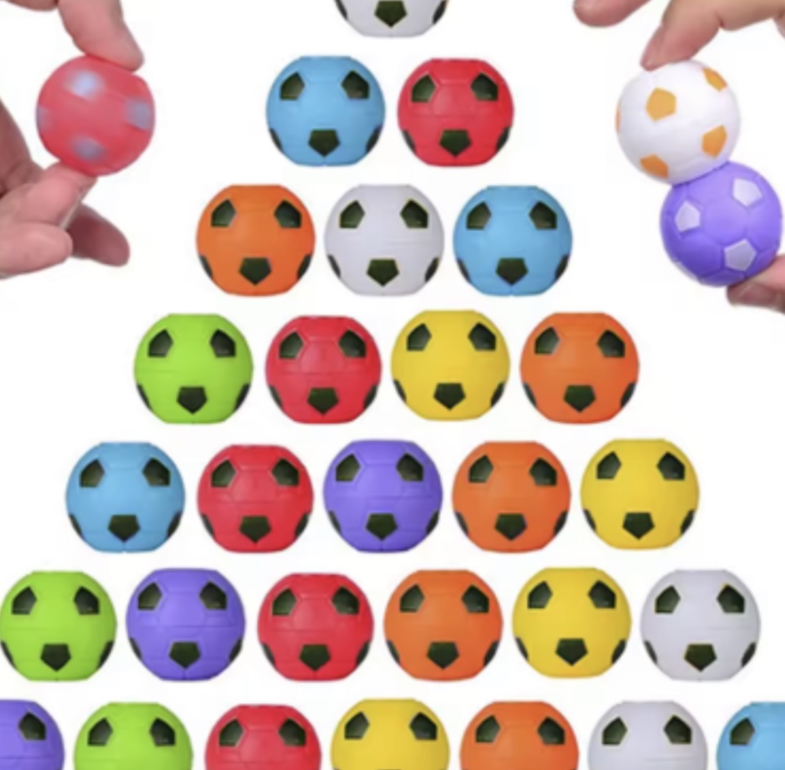 Spinner pelota de futbol pack x10 multicolor