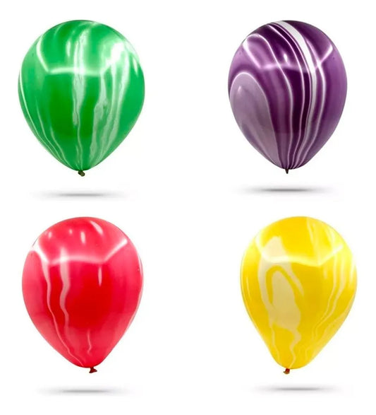 Globos Marmolados Pack X10 Unidades Surtidos