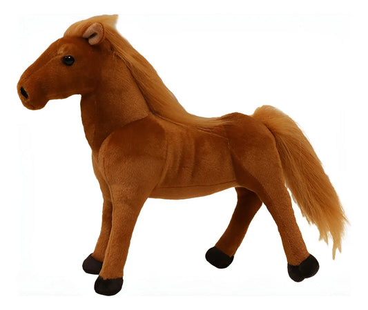 Caballo De Peluche Importado 28x32cm