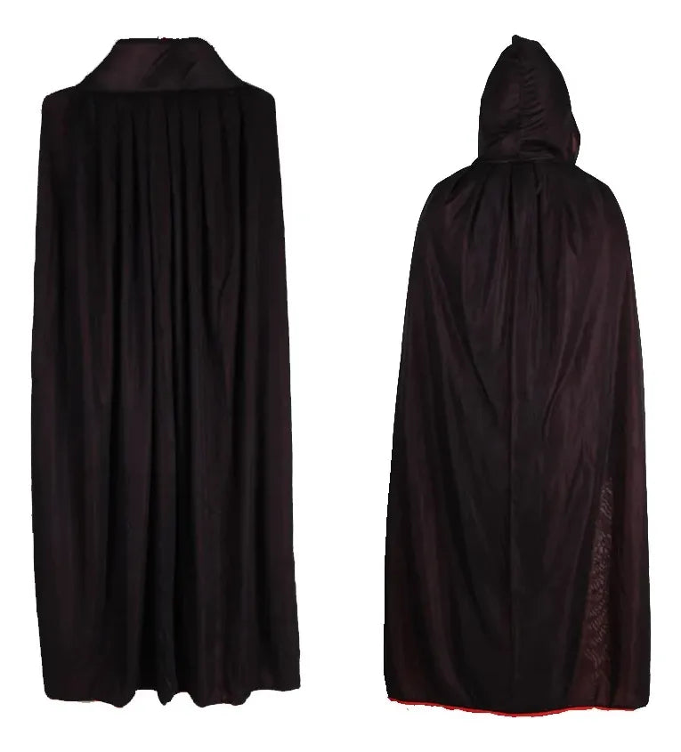 Capa Con Capucha Drácula Demonio 140cm