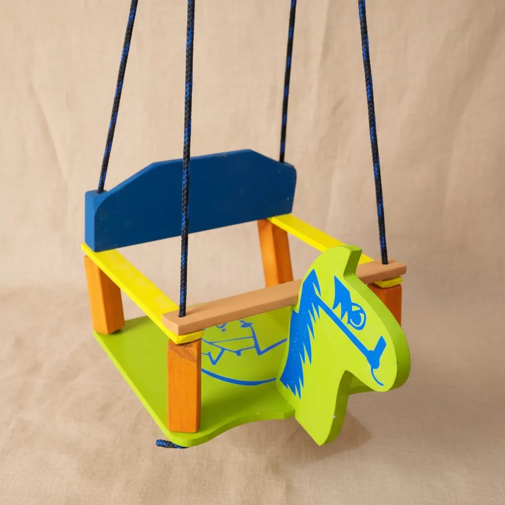 Hamaca Bebe De Madera 35x33 Con Soporte Protector