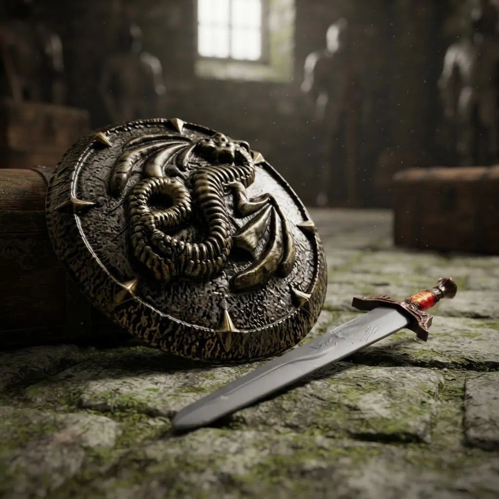 Espada de Juguete con Escudo – Set Guerrero Halloween