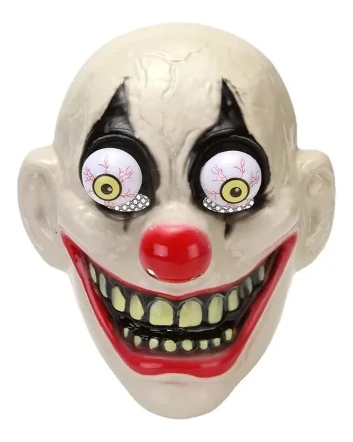Mascara De Payaso Ojos Saltones Plástico Halloween